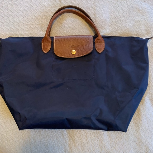 Longchamp navy le pliage tote shoulder bag - Picture 1 of 5
